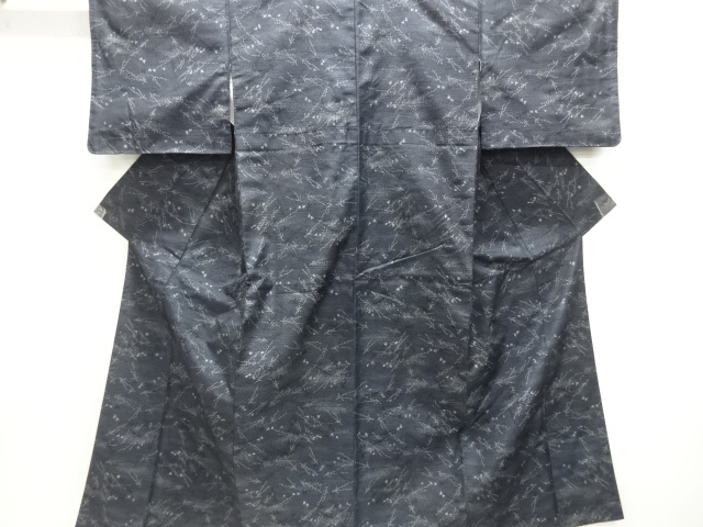 松葉模様織出し十日町紬着物